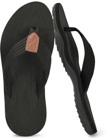 AUYAO Unisex Flip Flops damer flickor strand flip-flop män tjocka gummi flip flops dam ortopediska yogamattor sandaler sko bekväma strandplattformstofflor halkbeständiga platta flip-flops för dusch