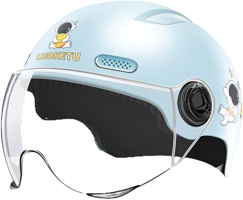 Barnmotorcykelhjälm, Scooterhjälm, Jethjälm Med Solskydd, Scooterhjälm För Flickor, Mopedhjälm För Pojkar, Snabbkopplingsväska, För Åldrarna 5-12, Barn 48-55 Cm 4,48~55cm
