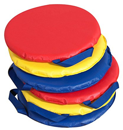 Children's Factory 12 Square Kids Floor Cushions, Flexible Classroom Seating, Sit Upon for Kids, Set of 6