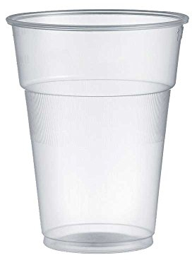 300 vasos de plástico de 400 ml para agua, cervezas, bebidas, cócteles, granitos, vasos rígidos