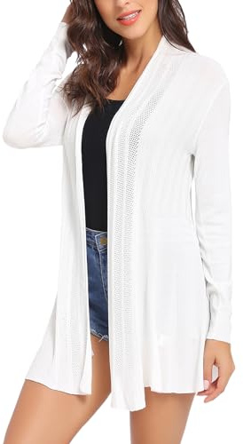 iClosam Cárdigan Largo de Casual para Mujer Talla Grande Chaqueta Chal Mujer Verano Outerwear Jersey Bolero Cárdigan Kimono Señoras Tops Ropa de Playa Camisolas y Pareos