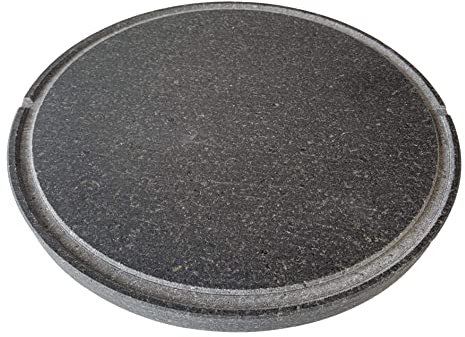 PIASTRA IN PIETRA LAVICA Ollare - Refrattaria dell’Etna per Forno Elettrico & Gas, Barbecue, Bistecchiera per Pizza e Carne – Misure a Scelta, Forma Rotonda (30 cm2)