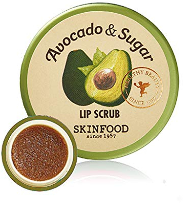 SKIN FOOD since 1957 Gommage pour les lèvres riche à l'avocat 14g - Enlève la peau morte et les lèvres nourrissantes et hydratantes et minéraux, Gommage pour les lèvres doux et lisses