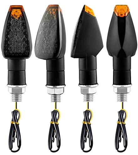 RUIZHI Blinker Motorrad, 4 Stück Blinklicht Motorrad LED,12/24V Blinklichter für Allgemeine LED-Blinker, LED Blinker Motorrad E50 Geprüft, Motorradlichter für Tag und Nacht mit LED Kontrollleuchte