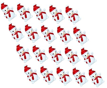 DECHOUS 50pièces Miniatures De Décoration Résine De Bonhomme De Figurines De Noël Adorables pour Décorer Votre Bureau Table Maison