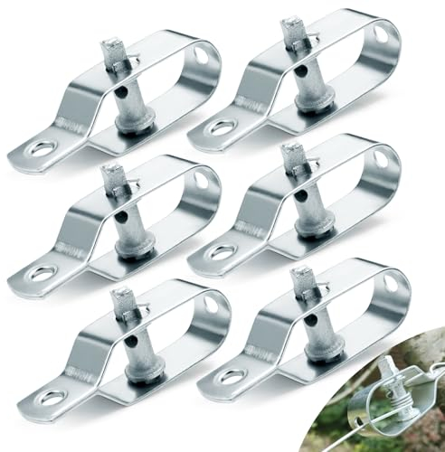 SWTYExt Drahtspanner Verzinkt 6 Stück Zaunspanner 95mm Spanndraht Maschendrahtzaun Silbrig Seilspanner Drahtzaun Spanner für Wildzaun Garten Forstzaun Poolplane Befestigung Knotengeﬂechtzaun Zubehör