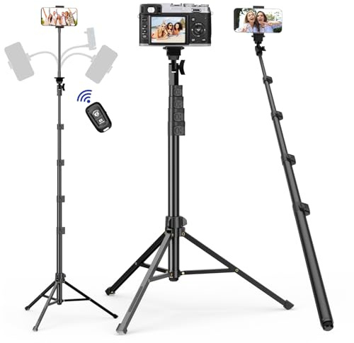 EMART 70 Flexible Phone Tripod for iPhone, Overhead Cellphone Holder &Camera Stand with Gooseneck and Remote, Selfie Stick for Video Recording, Live Streaming, Cooking, Vlogging, Fitness