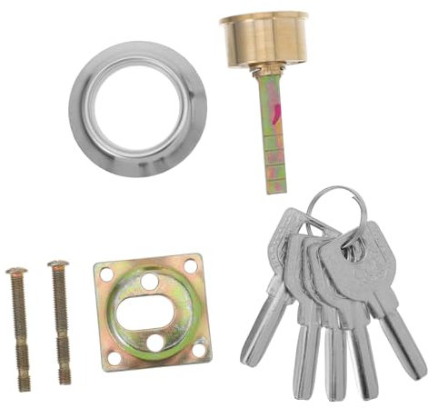 Generic 5 serrature antifurto, maniglia per porta nera, con chiavi di blocco, maniglia per porta anteriore, maniglia per porta anteriore, maniglia per porta nera, maniglia per porta del bagno con