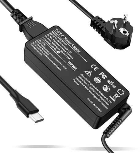 Chargeur USB-C 65 W pour Ordinateur Portable Compatible avec Lenovo Thinkpad/Yoga/Chromebook/IdeaPad, Adaptateur Secteur de Type C à Charge Rapide
