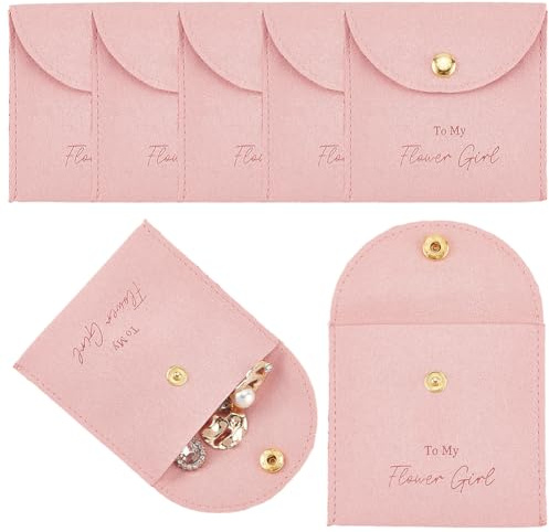 SOFPLATE 1 caja de 10 bolsitas de Terciopelo Rosa para Joyería Mini Bolsitas de Terciopelo Francés con Cierre A Presión de 3.1x3.1 de Microfibra Suave para Guardar Collares Pulseras Anillos Pendientes