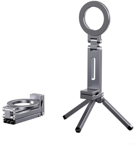 Soporte magnético compacto para smartphones con función de rotación de 360 grados (negro)