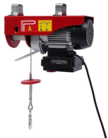 220–230 V elvinsch, 100–200 kg, lyftutrustning, lyftutrustning, kran, vinsch, byggnad, hoist vinsch, kran, garage, kabellyftare, 510 W för fabriker, lagerhallar, bygg, järnvägskonstruktion