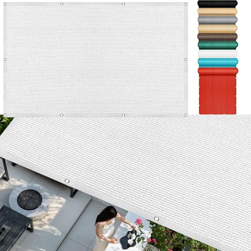 UV-resistent andningsbart segel baldakin 250 x 400 cm – vattentät med öljetter och rep för uteplats, trädgård, pergola, växthus – utomhus skugglösning