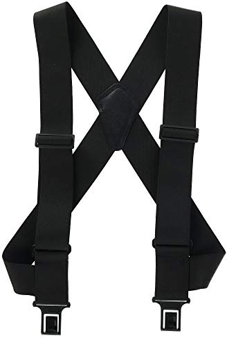 2 inch Perry Outback Comfort Suspenders (Wear Like a Vest) (Black,Regular size)