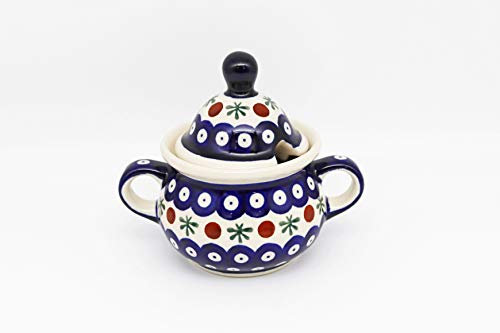 Original bunzlauer keramik sockerburk 0,35 l dekor 41