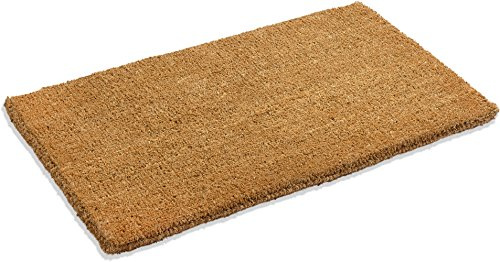 Kempf 1 Thick Natural Woven Coco Coir Doormat, 22 x 36, Heavy-Duty Coconut Fiber Scraper Mat for Front Door, Entryway & Porch