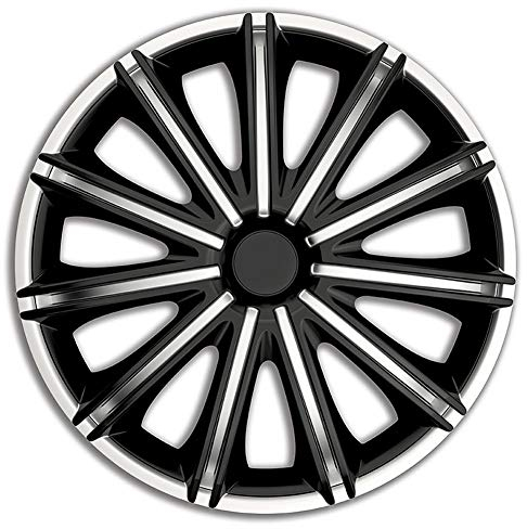 AUTO-STYLE Satz Radzierblenden Nero 17-Zoll Silber/Schwarz