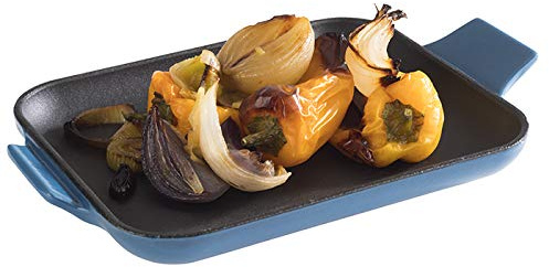 APS 88228 - Padella in ghisa smaltata, 16 x 13 cm, altezza: 2 cm, colore: Nero