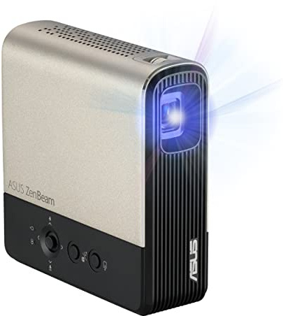 ASUS ZenBeam E2 Mini-LED-projektor (projektorer, bilporträttläge, 300 LED-lumen, WVGA, trådlös projektion, USB typ A. HDMI, 4 timmars batteritid)