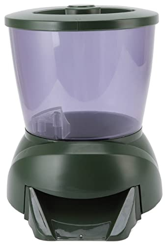 Wnvivi Mangeoire Automatique pour Poissons - Distributeur Automatique de Nourriture pour Poissons de Bassin de 3,7 L, écran LCD, avec Minuterie