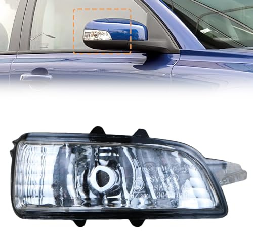 Sinistra Destra Indicatore Dello Specchietto Retrovisore Esterno per Volvo S40 S60 S80 C30 C70 V40 V50 V70, Indicatori di Direzione Sostituzione, Comprese Le Lenti Della Lampadina, 31111090 31402415