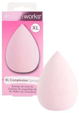 Brushworks XL Complexion Sponge – Extra Large Ultra-Soft Makeup Blender for Face & Body, Foundation, Contour, Bronzer, Highlighter & Powder Application with Airbrushed Finish