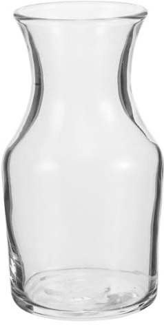 TOYANDONA Mini Caraffa Vino Singola in Vetro Trasparente con Bocca Piatta per Facile Versamento Decanter Piccolo Versatile per Vino Bianco Sakè Resistente e Facile da Pulire per Casa e