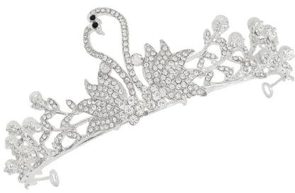 LIFKOME Diadème Élégant pour Petite Fille Strass Couronne Légère en Alliage Doré Bandeau de Tête pour Anniversaire Shower et Séances Photo