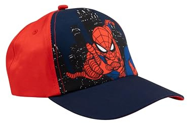 Marvel Spiderman keps för pojkar – barnkeps, baseballkeps, justerbar röd/blå