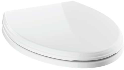 Delta Faucet Wycliffe Slow Close Elongated Toilet Seat with Non-Slip Seat Bumpers, Soft Close Toilet Seat Elongated, Toilet Seat Slow Close, White 811901-WH
