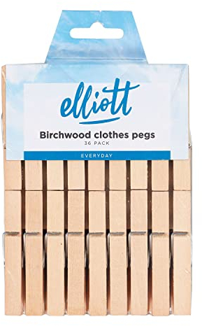 Elliott - Mollette in Legno, Dimensione Media, 36 Pezzi