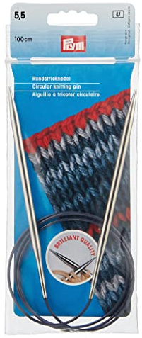 Prym 40 Circular Brass Knitting Needles, 5.5mm