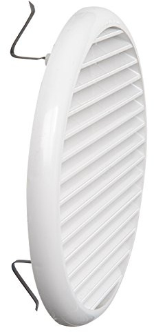 La Ventilazione - TUR200B - Rejilla de ventilación de plástico con muelles, color blanco, diámetro 235 mm