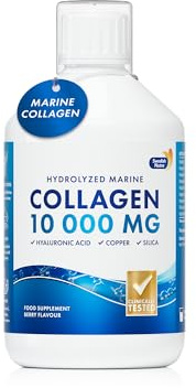 Swedish Nutra - Liquid Marine Collagen 10000mg - Pack of 500ml I Hydrolyzed Collagen Peptides (Type I & III) I Minimize Fine Lines, Wrinkles I Hyaluronic Acid, Biotin, Vitamin C - 20 Day Supply
