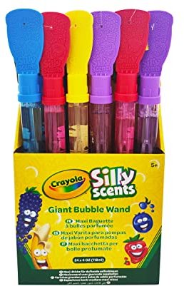 Crayola - Silly Scents, Set 24 duftende Seifenblasen mit Display, Partygeschenk, Gadgets für Geburtstage und Partys für Kinder, Alter 5 Jahre, A1-2513