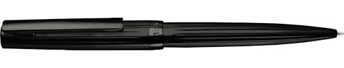 Otto Hutt design07 Kugelschreiber mit PVD schwarz matt beschichtet und Faden-Guillochierung, Länge: 14 cm und einem Gewicht von 48 Gramm, 947202