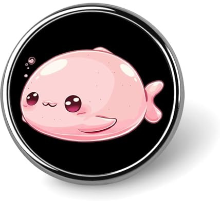 Lindo lindo Blobfish redondo insignia broche lindo solapa corbata botón pines decoración para mujeres hombres