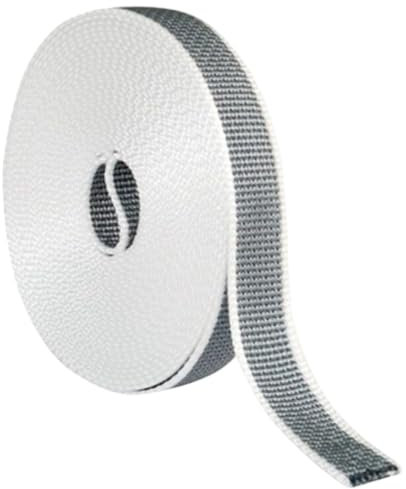 Nastro per tapparelle 20 mm di larghezza - Colore grigio | Corda di ricambio per bobine di tapparelle | Resistente ai raggi UV | Colore vernice grigio nastro raccoglitore ciechi 20 mm x 50 metri