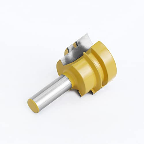 Broca enrutadora de juntas de pegamento, vástago de 12mm, 12,7mm, 1/2 pulgadas, fresa de espiga for cincel de carpintería Reversible for madera, 1 ud.(12mm shank)