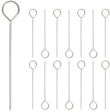 15 Pcs Stainless Steel metal skewers, 5.8 Inch Turkey Lacers, Wraps Turkey Lacers, Kabob Skewers Stainless, for Meat Trussing, Shish Kebob