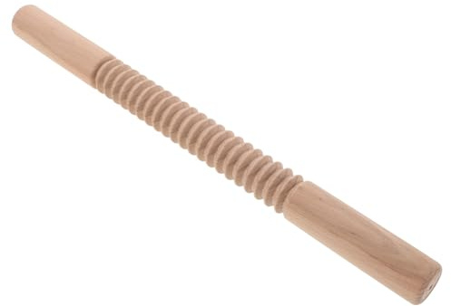 JECOMPRIS Rodillo de Madera de 36 Cm para Pasta Diseño de Celosía, Cortador de Masa para Fideos y Tortillas, Herramienta Tradicional para Hacer Pan y Utensilios de Cocina para Hornear