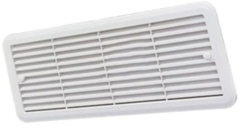 For la griglia di montaggio dello sfiato del frigorifero Thetford 483 x 186 mm, copertura di ventilazione in ABS 62445480 for il di raffreddamento del frigorifero del caravan, camper, camper(White)