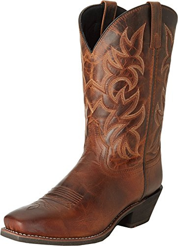 Laredo Mens Breakout Square Toe Pull On Casual Boots Mid Calf - Brown - Size 9.5 2E