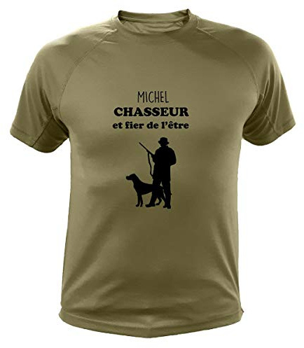Tee Shirt Chasse Personnalisable, Chasseur et Fier de l'être, Cadeau pour Chasseur