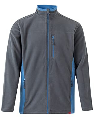Velilla 201504, Chaqueta polar bicolor, color gris y celeste, talla M