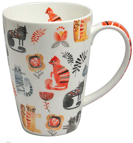 TeaLogic Jumbotasse Kira - Megabecher Tasse mit Katzen Katze Motiv - Tea Logic Becher Bone China (500ml)