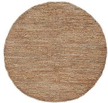 carpetfine Juteteppich Nala Rund Beige Ø 60 cm | Moderner Teppich für Wohn- und Schlafzimmer