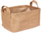 WENKO Cesta de almacenamiento Juna M, cesta decorativa para guardar y ordenar accesorios como la ropa, con dos prácticas asas, material exterior yute 100 %, 24 x 17 x 17 cm, marrón