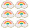 6 Stück Regenbogen Patch Aufnäher Applikation Zum Aufbügeln Bügelbild, Aufnäher Zum Aufbügeln, Niedliche Chenille-Stickerei-Aufnäher, Stickbilder Für Kinder Für Kleidung Rucksäcke Jacken Jeans Patches