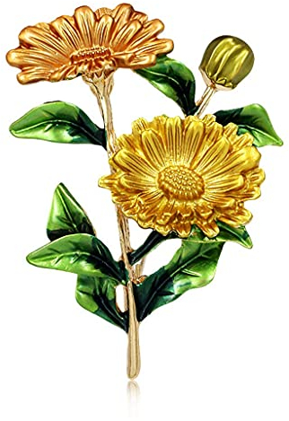 CAZARU Farbe Emaille Chrysantheme Gänseblümchen Blume Form Brosche Pins für Frauen Mädchen DIY Bankett Party Pins Mode Schmuck